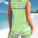 Márcia - Tankini s geometrijskim uzorkom