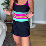 Rumba | Tankini s prugama u boji s suknjom