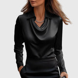 Sylvie | Luksuzna Bluza sa Plisiranim Dekolteom