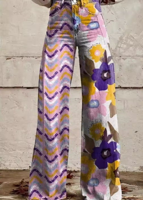 Isadora - Boho cvetni pantaloni