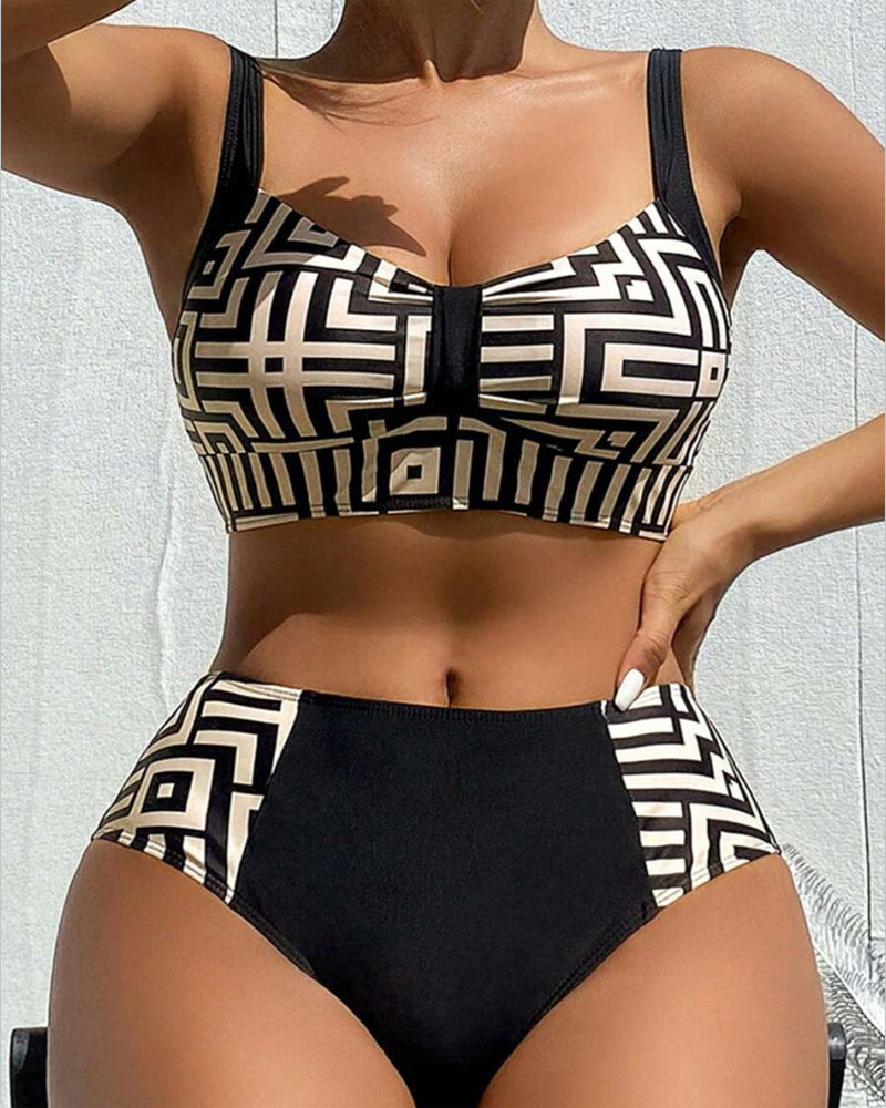 Helena - Elegantni dvodijelni bikini s uzorkom