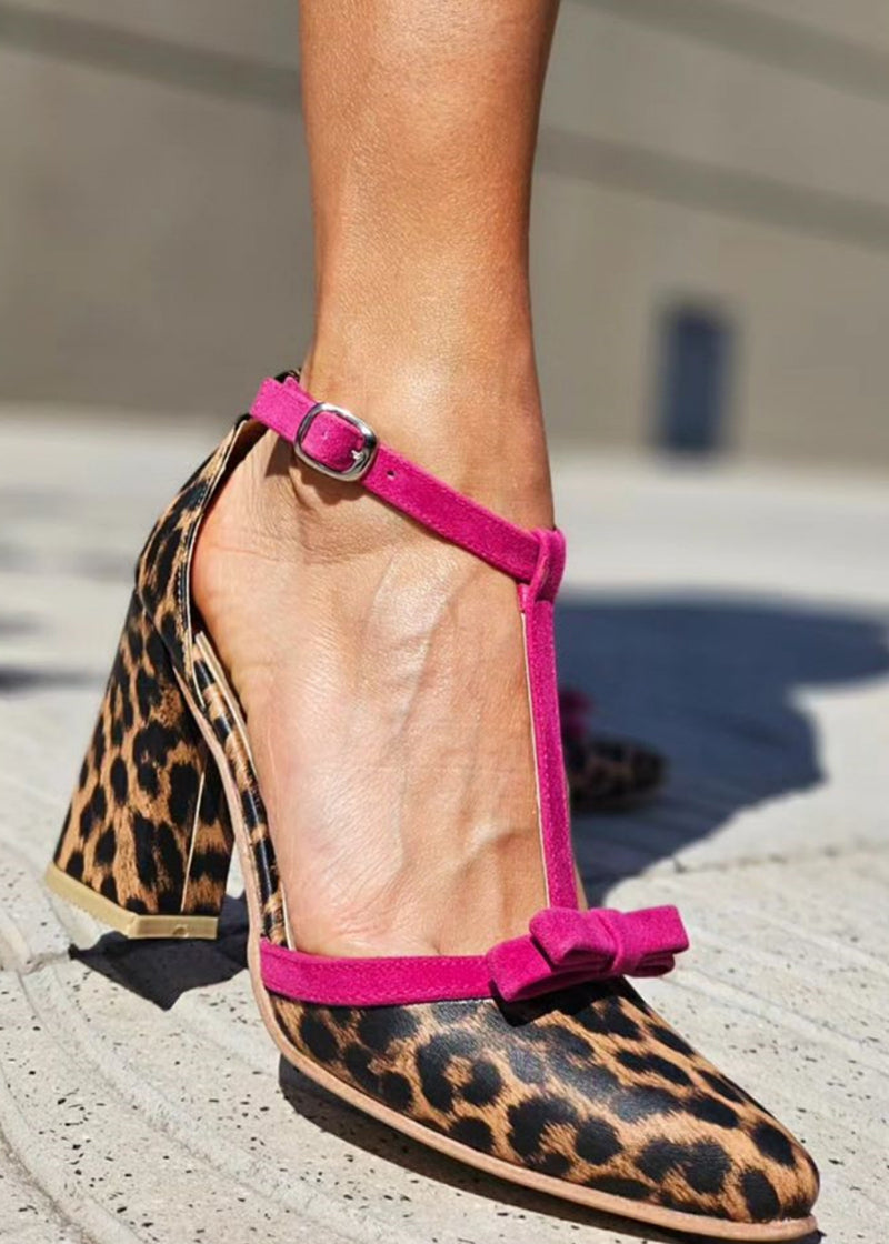 Leontina - Zelene sandale sa leopard uzorkom i šarenim detaljima