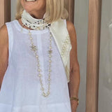 Trinidad™ | Bijeli Set Bluze i Širokih Hlača