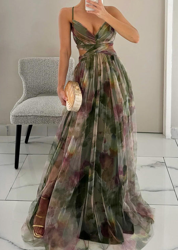 Giselle - Duga haljina za žene sa prelepim cvetnim uzorkom