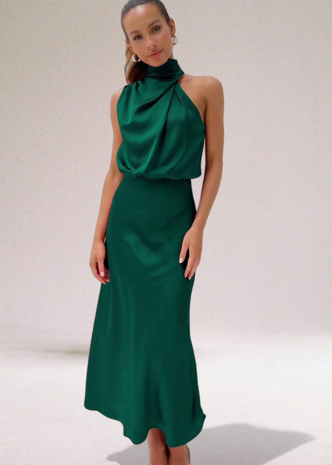 Flavia | Halter haljina od glamuroznog satena