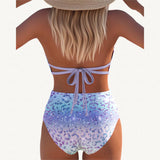 Sirena | Bikini Halter s Gradijentnim Leopard Printom