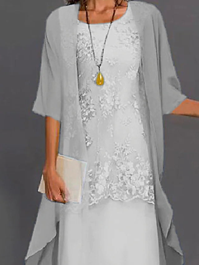 Eleanor - Elegantna Chiffon Haljina u Dva Dele
