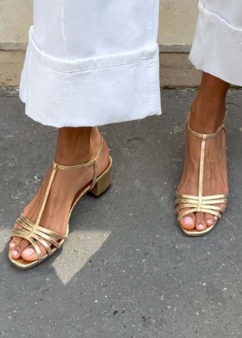 Allegra | Zlate Sandale Svakodnevna Elegancija