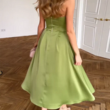 Liora | Elegantna Midi Haljina Bez Naramenica