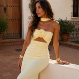 Maxi Halter Haljina s Ružinim Corsageom