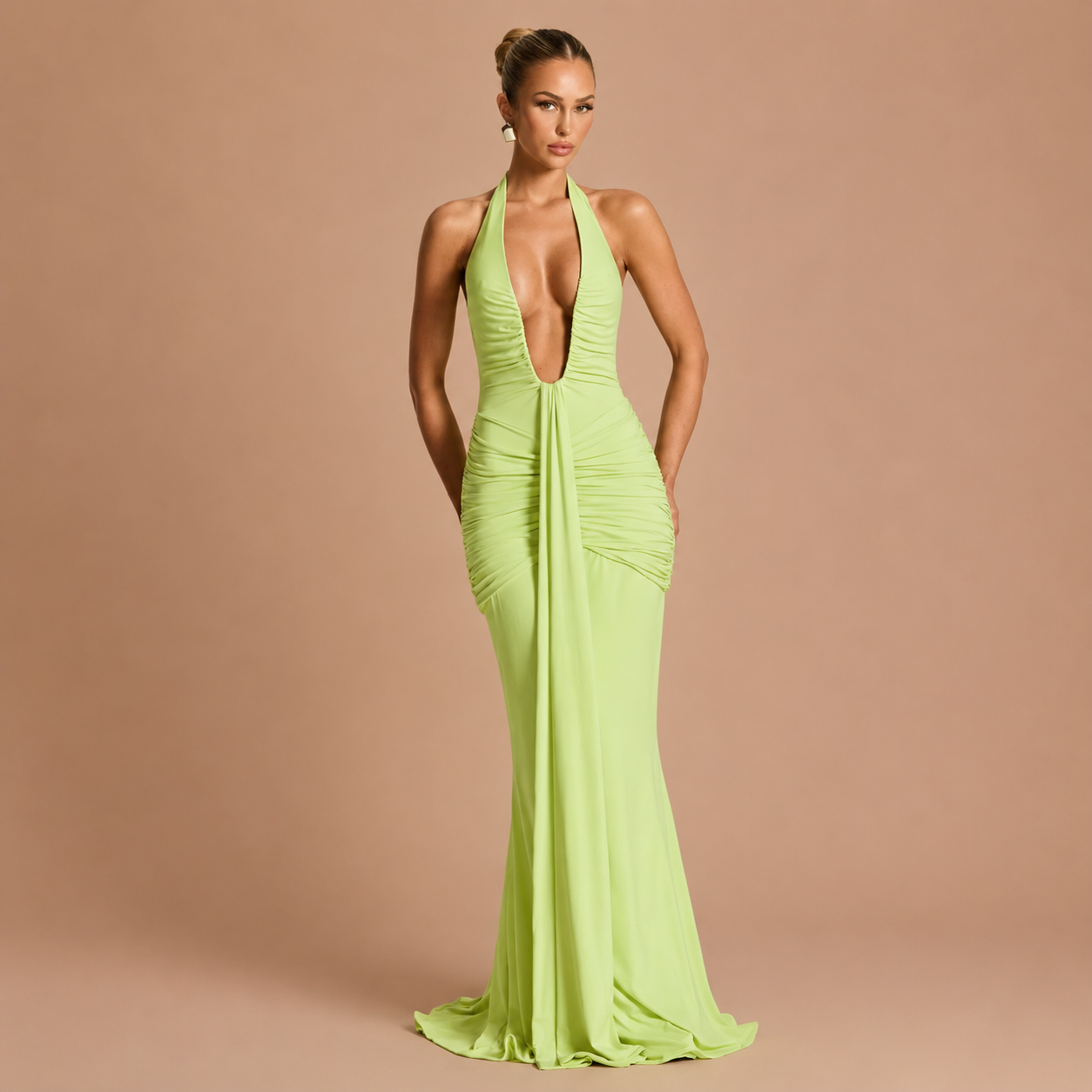 Haljina Helena™ - Tečna Elegancija s Otvorenim Dekolteom