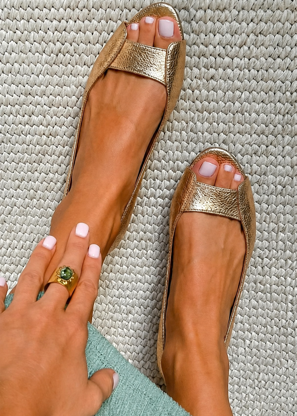 Adelina™ | Zlatne Sandale Comfort Chic