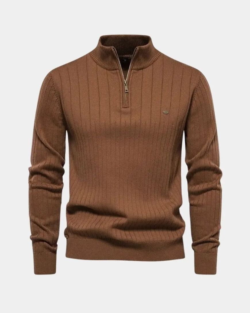 Mikkel™ | Dukserica od Pamuka sa Rajsferšlusom do Polovine