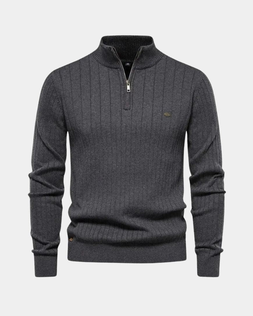Mikkel™ | Dukserica od Pamuka sa Rajsferšlusom do Polovine