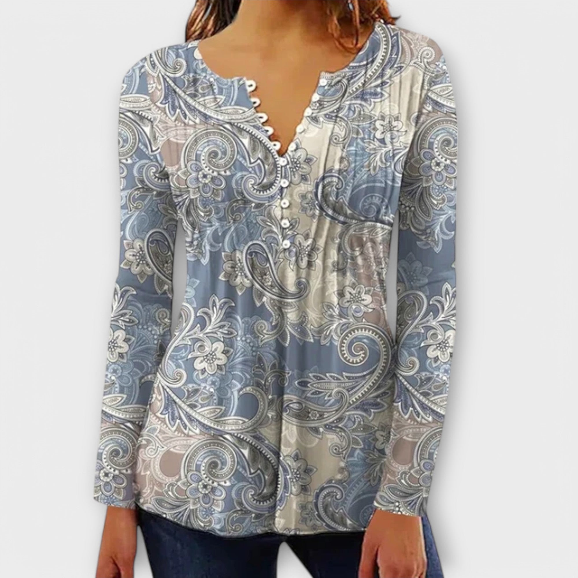 Juliane – Bluza sa V izrezom i rukavima