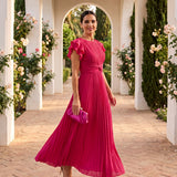 Seraphina | Elegantna Maxi Haljina S Pliseom I Svezanom Strukom