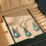 Priscilla™ - Vintage set u tirkiznoj