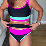 Rumba | Tankini s prugama u boji s suknjom