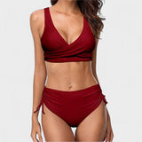 Helena - Bikinij s visokom strukom i preklopnim topom