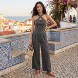 Madalena - Teksturirani Kombinezon s Halter Izrezom