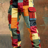 Evan - Muške cargo pantalone s patchwork detaljima