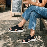 Anne™ | Sandale s platformom, od prozračnog materijala za dame