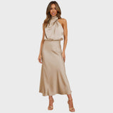 Benthe | Midi Haljina sa Off-the-Shoulder Dizajnom